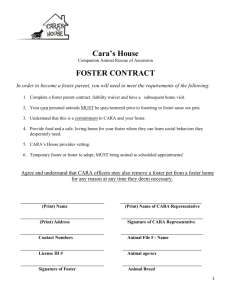 Foster Contract - Cara`s House