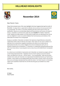 November 2014 - Hillhead High School