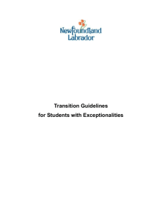 Transition Guidelines - Education
