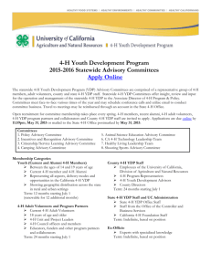 2015-2016 Statewide Advisory Committees Application