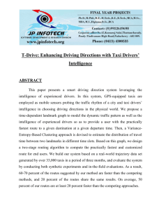 T-Drive Enhancing Driving Directions with Taxi Drivers* Intelligence