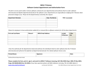 Software Contact Appointment and Authorization Form