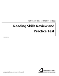 Reading Skills Review and Practice Test