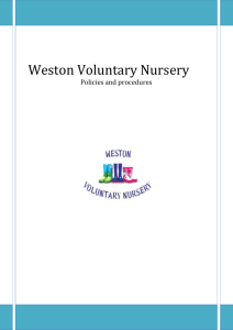 Policies & Proceedures - Weston Voluntary Nursery