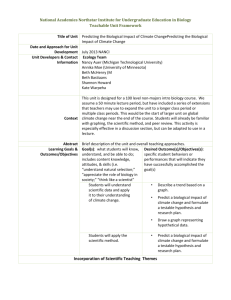 Predicting the Biological Impact of Climate Change (framework)