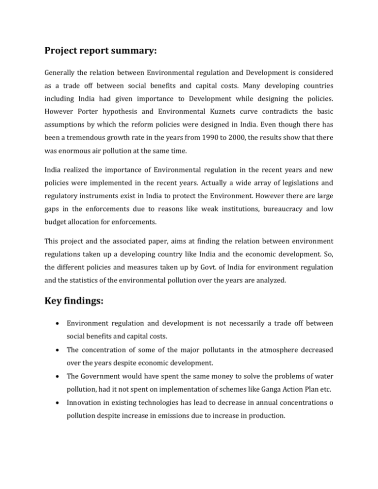 Project Report Summary