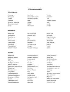 AP Biology vocabulary list Scientific process Accuracy Chi