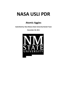 PDR Report - Atomic Aggies - New Mexico State University