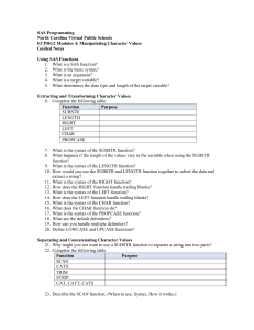 Using SAS Functions
