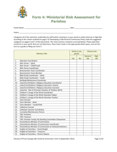 Form 4 Ministerial Risk Assessment for Parishes