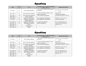 Equations - hhssschaefer