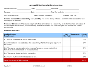 Texas HHS Accessibility Checklist for eLearning
