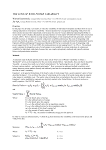 the cost of wind power variability - United States Association for