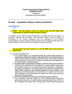 bp 6980 acquiring federal surplus property
