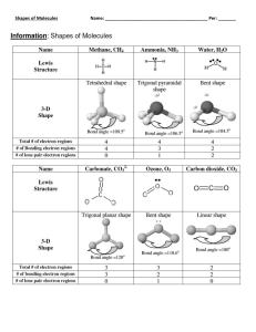 Molecular Shapes Example and Practice Work