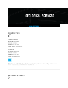 Geological Sciences - College of Physical and Mathematical