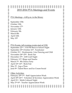 PTA Meetings and Events 15-16