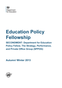 Education policy fellowship applicant pack