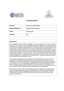 Job Description - University of Bath