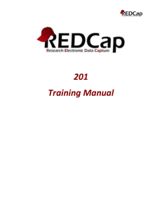 REDCap 201 Training Manual