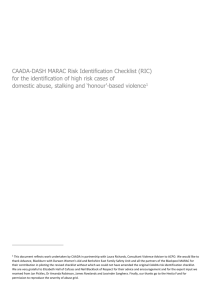 CAADA-DASH Risk Identification Checklist (RIC) for MARAC Agencies