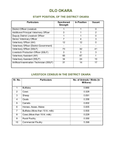 livestock census in the district okara