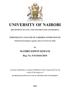 PERFOMANCE ANALYSIS OF EASTERN BYPASS