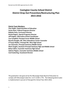 Dropout Prevention - Covington County Schools