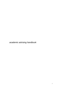 academic advising handbook