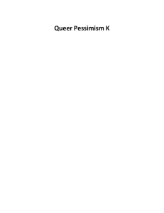 Queer Pessimism K - Open Evidence Project