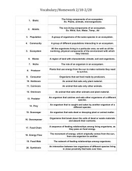 8th Grade Science Interactions of Life Chapter 4 Study Guide Living