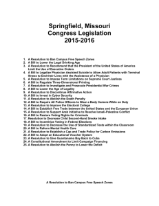 Congress Legislation - Yes, it is the Springfield