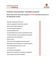 Frequently Asked Questions: Assignments & Grading