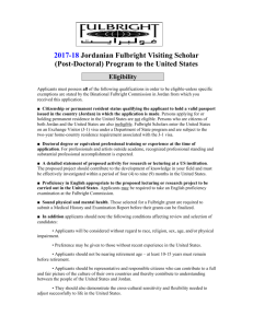 2017-18 Jordanian Fulbright Scholar