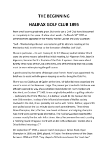 the beginning halifax golf club 1895