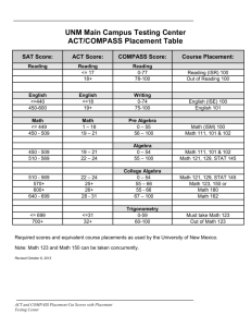 Math - UNM West - University of New Mexico