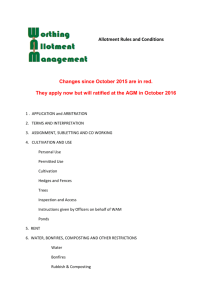 Allotment Rules and Conditions Changes since October 2015 are in