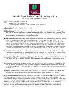 Haskell`s Share the Fun/Talent Show Regulations April 26, 2015