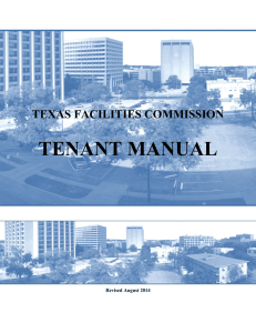 Tenant Manual  - Texas Facilities Commission