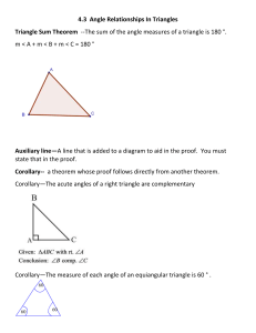 4-3 Angle Relationship in Triangles