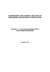 Independent cost-benefit analysis of broadband and review of