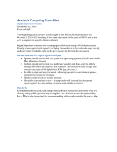 Digital Signatures - Academic Computing Committee