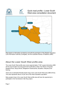 Quick read - Lower south west area profile consultation document