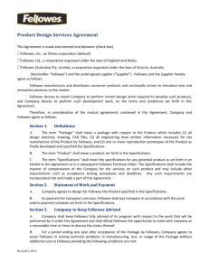 Product Design Agreement