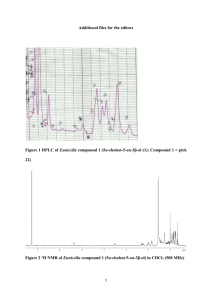 Additional files for the editors Figure 1 HPLC of Eunicella compound