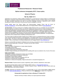 Postdoctoral Researcher / Research Fellow Optical coherence