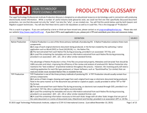 LTPI Production Glossary 20151110 For Public Comment
