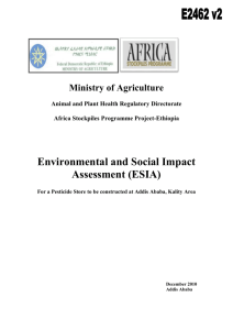 Environmental and Social impact Assessment for a Pesticide Store