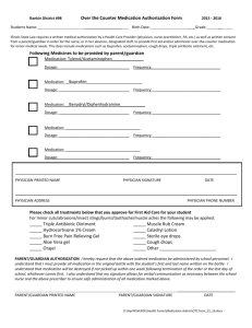 2015-16 Over The Counter Medication Form