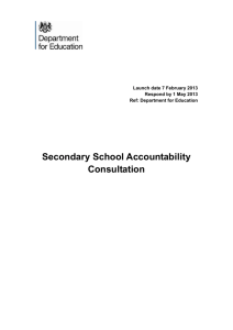 Secondary school accountability: consultation document